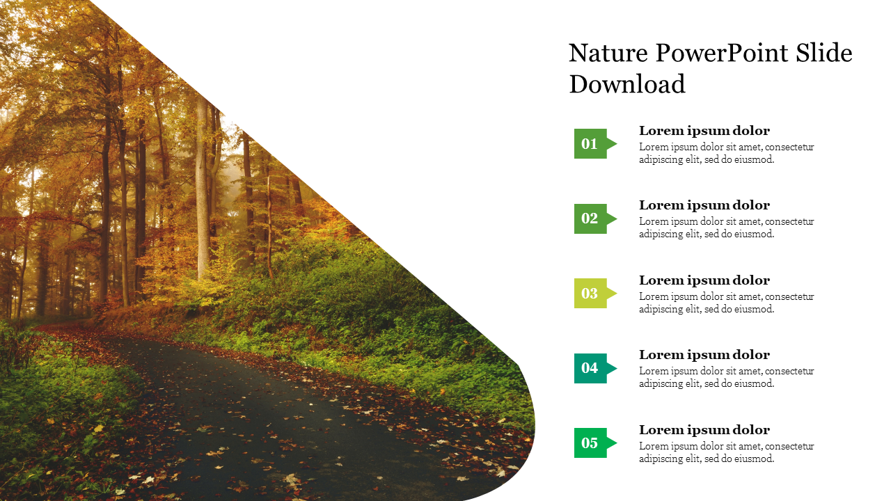 Free - Awesome Nature PowerPoint Slide Download-Five Node